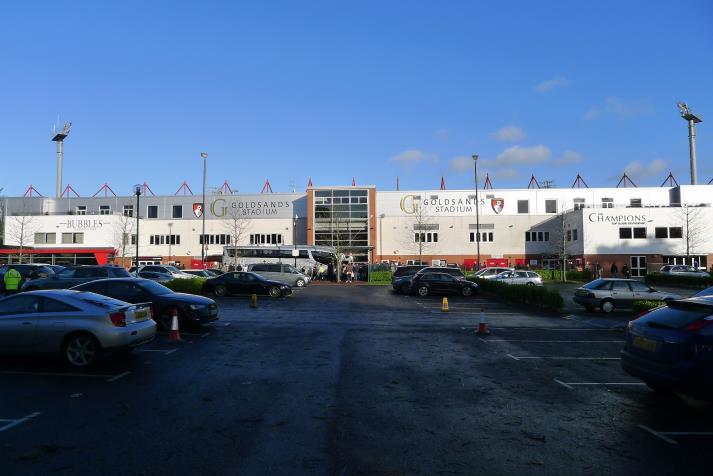 west stand, rear