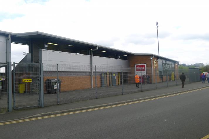 east stand, rear