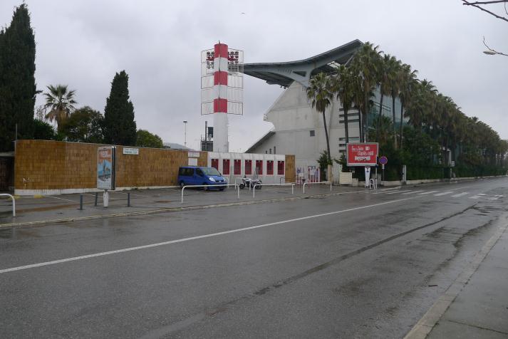 east stand, rear