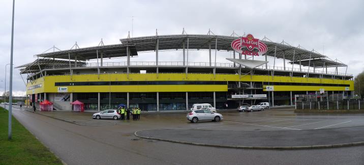 east stand, rear