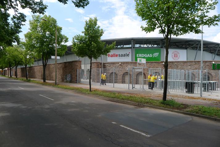 east stand, rear