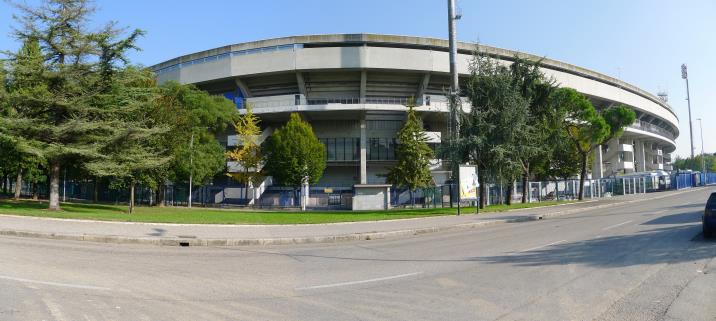 west stand, rear