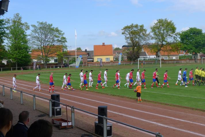 players entering the field