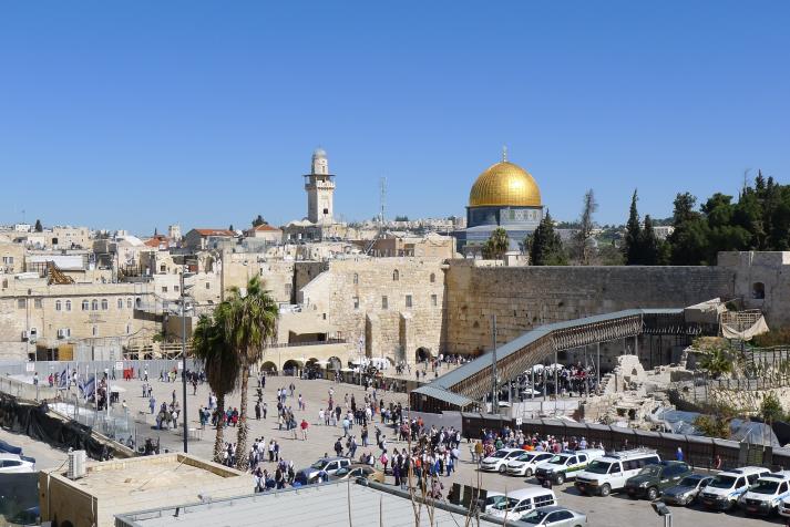 western wall and the dome of the rock