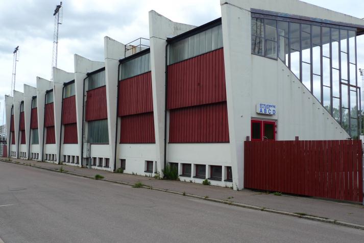 south stand, rear