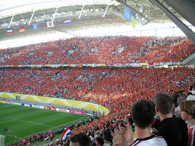 holland fans inside the stadium