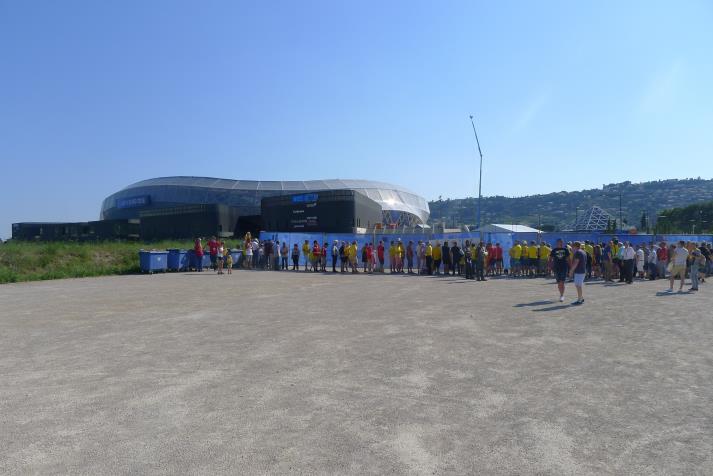 fans eager to enter