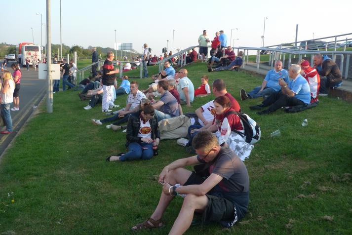 fans outside the ground