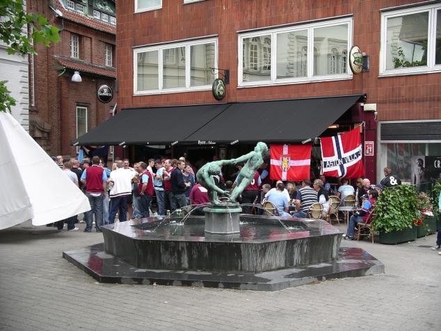 villa fans in the city centre