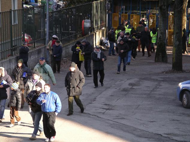 fans entering