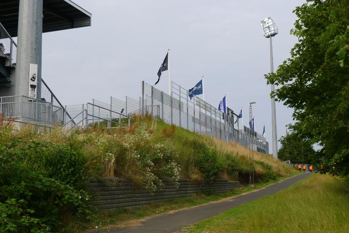 south stand, rear