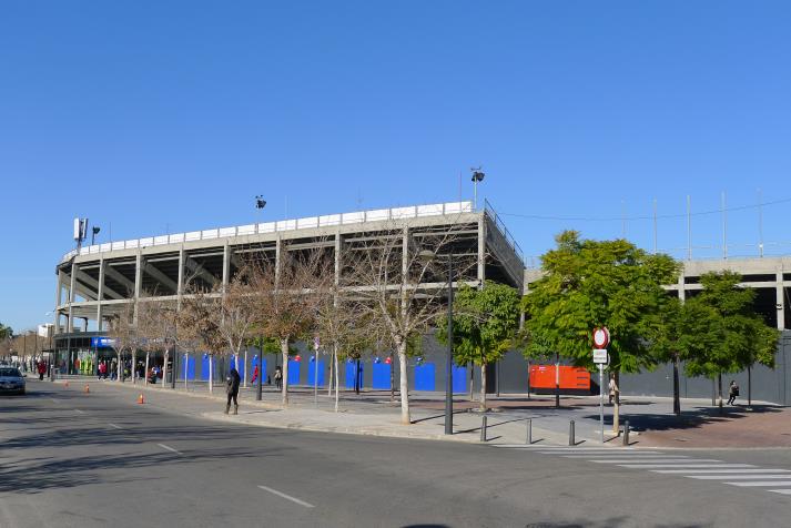 south stand, rear