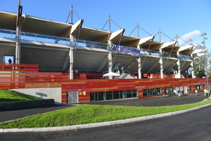 south stand, rear