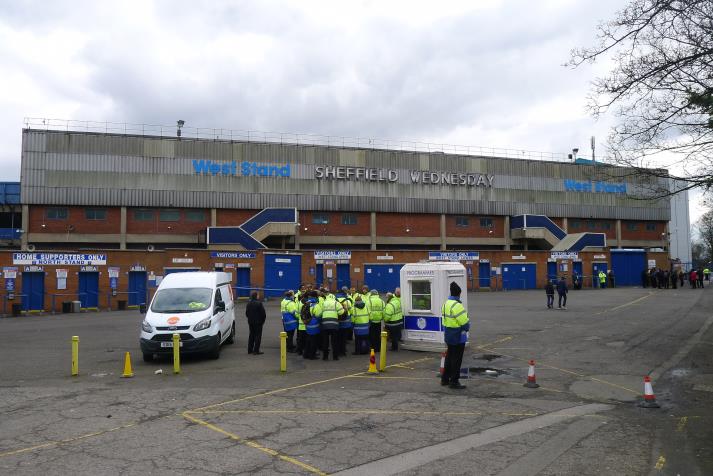 west stand, rear