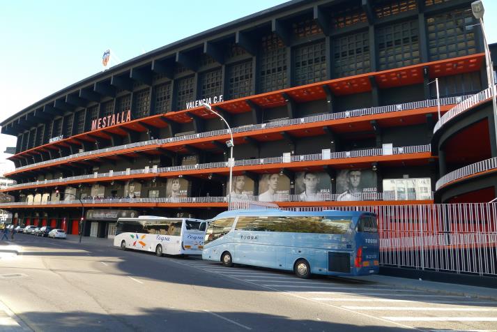 west stand, rear