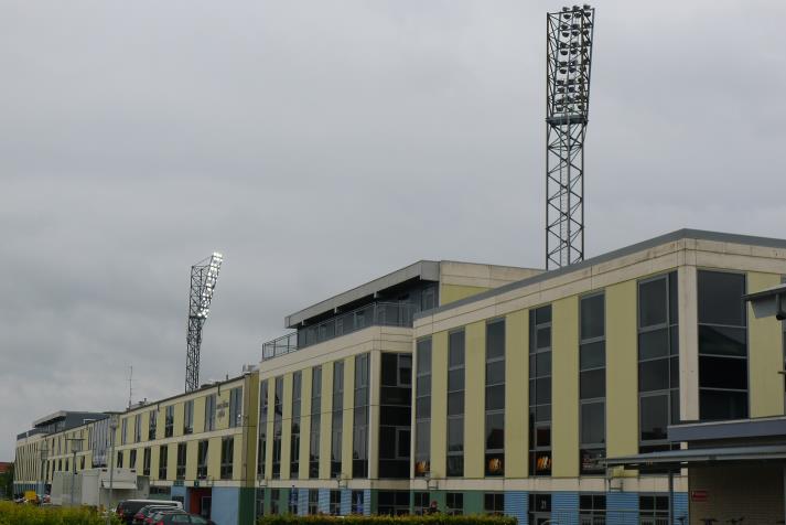 west stand, rear